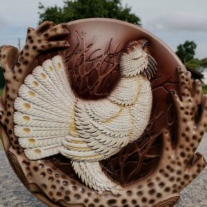 Резное деревянное панно «Глухарь»